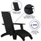 Flash Furniture Black Modern Adirondack Chairs & Ottomans, PK2 2-JJ-C14509-14309-BK-GG - alternate 2